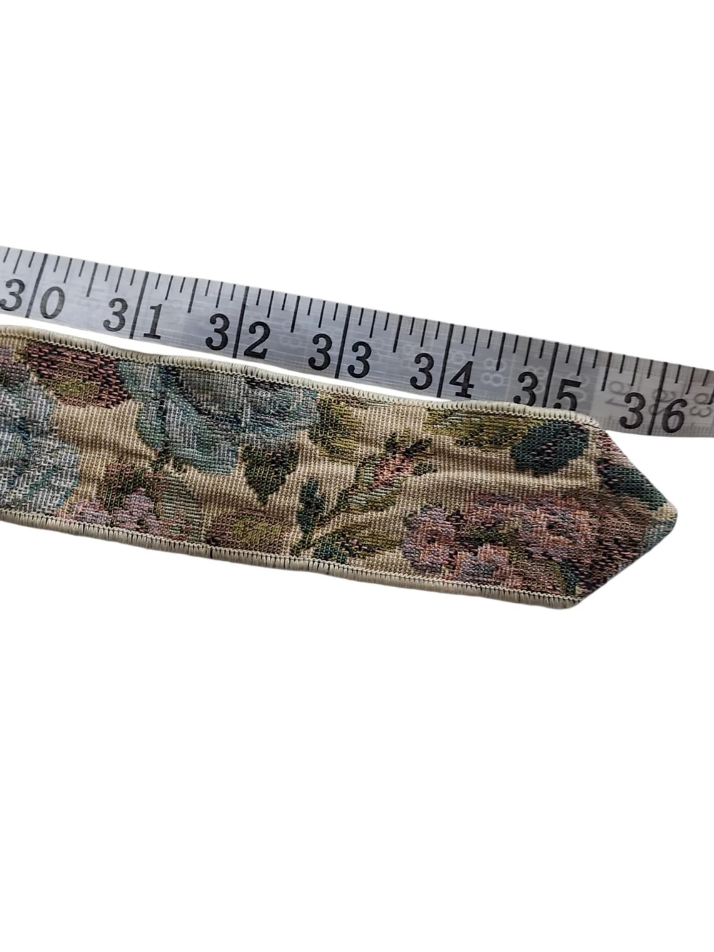 Vintage Floral Tapestry Belt Rope Buckle Woven Fabric Adjustable Boho Cottagecor